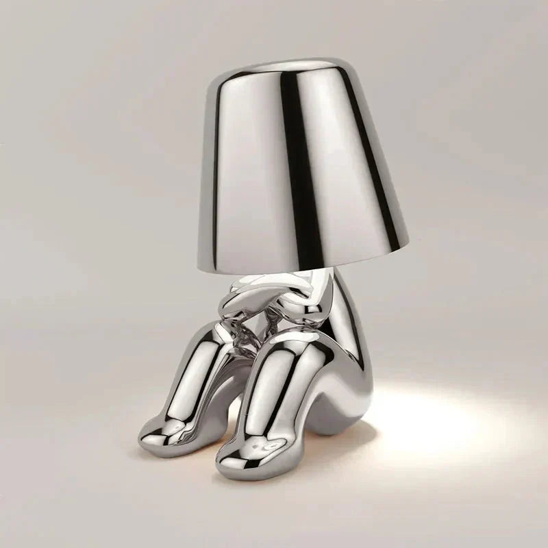 Sleek modern table lamp, rechargeable for convenient ambient lighting anywhere.