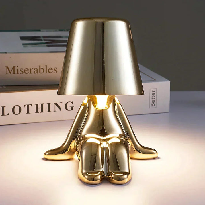 Decorative LED table lamp, a cordless and rechargeable accent for modern homes.