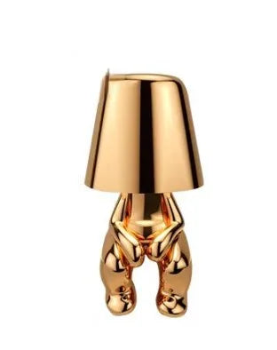 Contemporary ambient lamp, provides soft, warm light for a comfortable home environment.