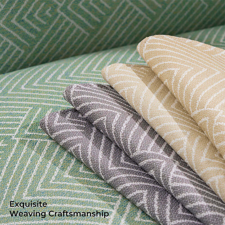 Detail of non-slip backing on a modern ice silk cooling couch cover for sectional sofas.