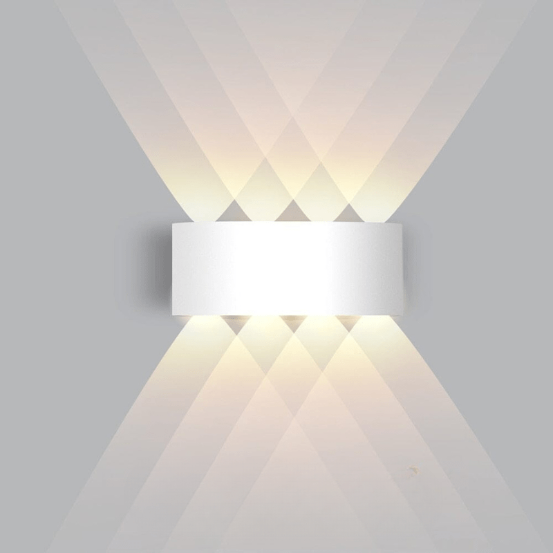 Energy-efficient LED outdoor wall sconce, sleek design for modern home and garden lighting.