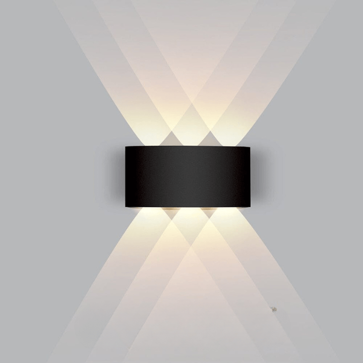 Sleek LED outdoor wall lamp, modern, energy-efficient, and weatherproof for exterior use.