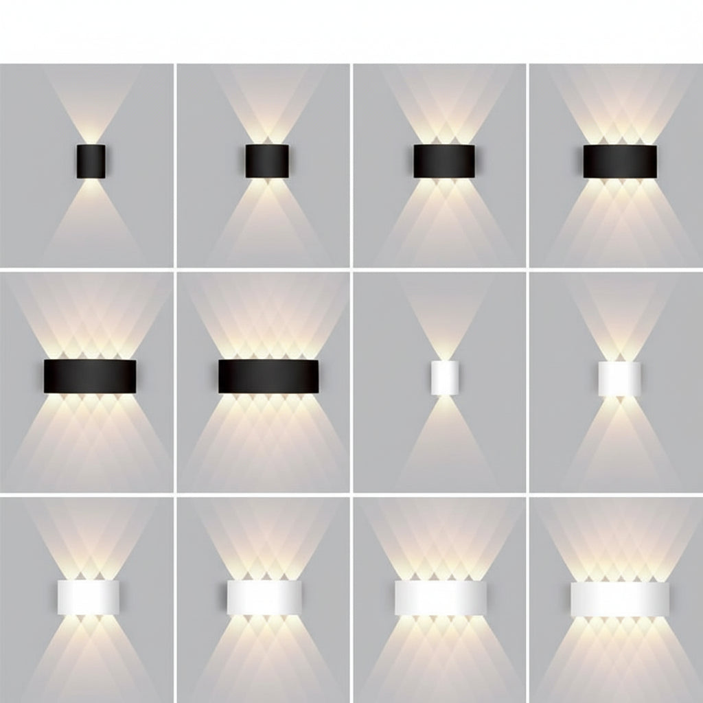 Weatherproof LED exterior lamp, sleek design for modern outdoor lighting & balcony decor.