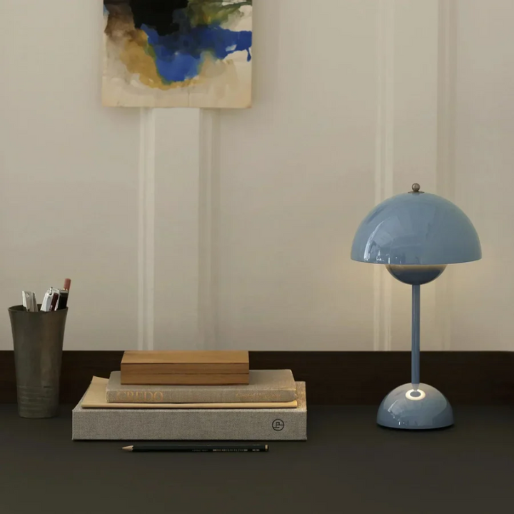 Energy-efficient LED table lamp with responsive touch controls, enhancing home decor.