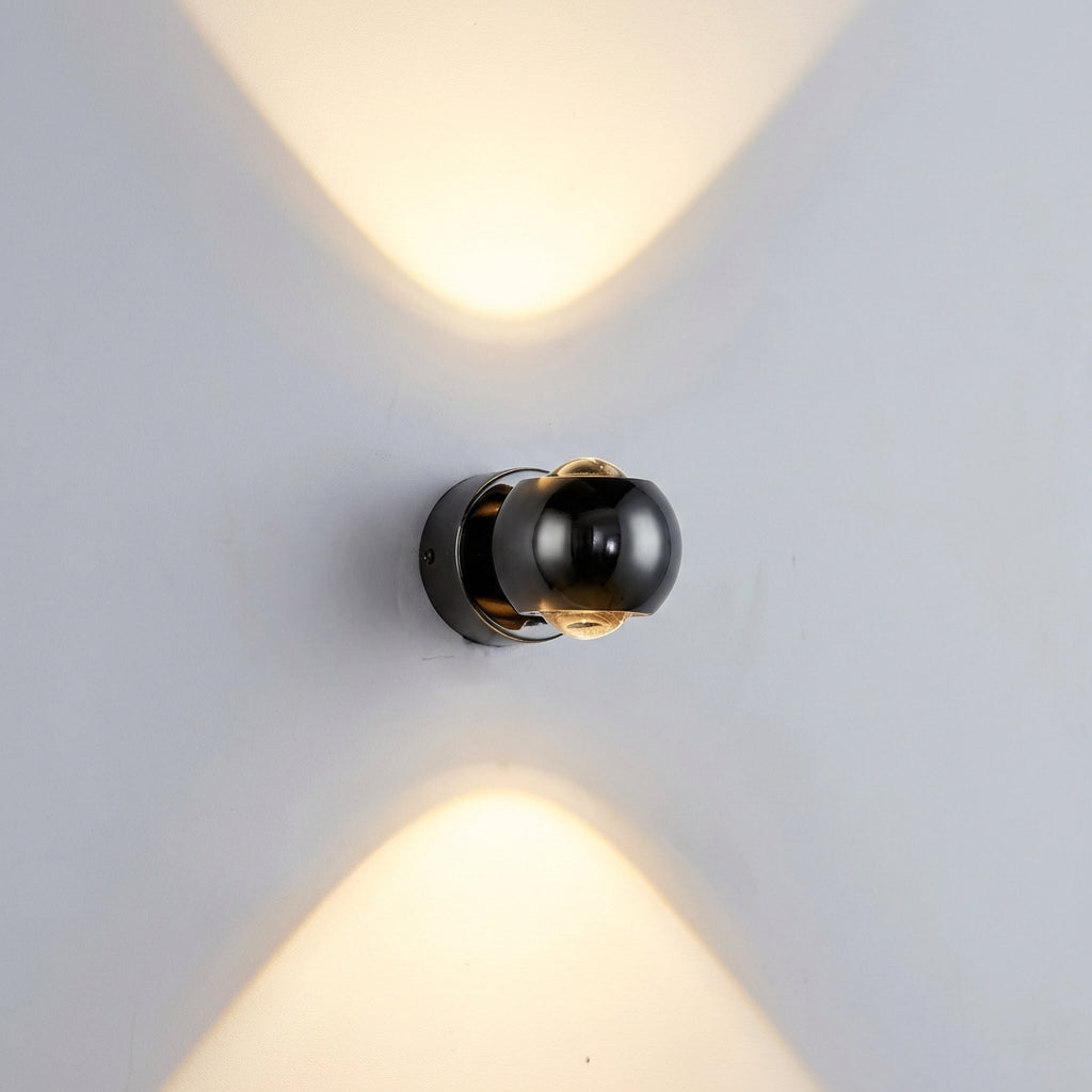Glintara modern LED wall fixture, adjustable decorative lighting, warm white ambient light, home decor accent.