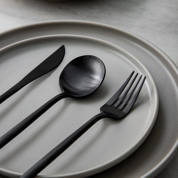 Elegant gold flatware for stylish home decor and entertaining. Luxury tableware.
