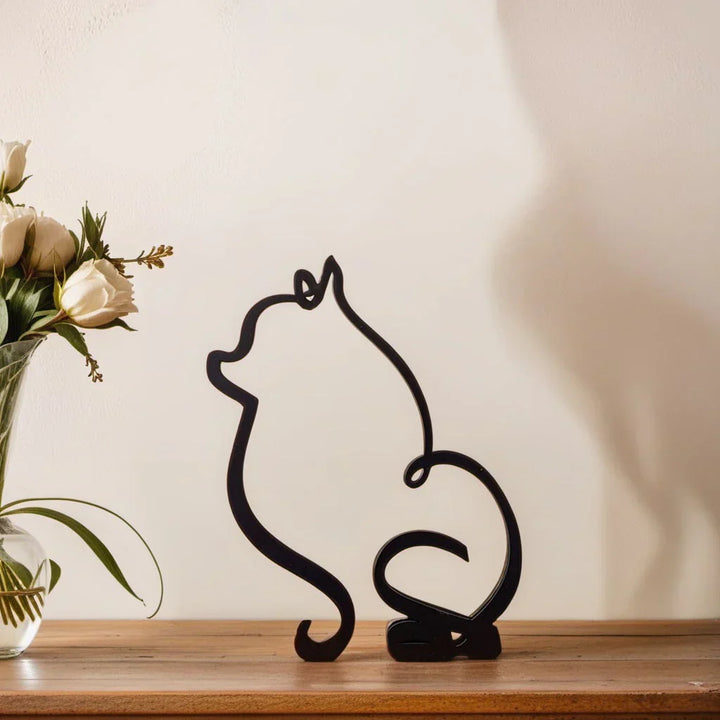 Modern minimalist pet dog sculpture, sleek design, ideal home decor accent