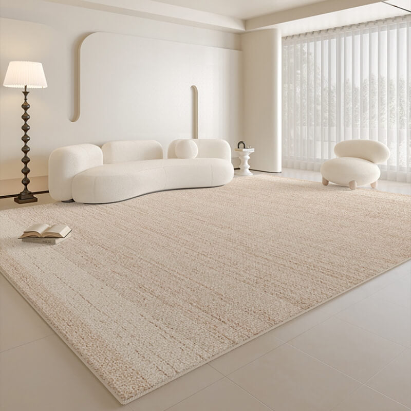 Stylish faux cashmere area rug, modern design ideal for living room & pet-friendly homes