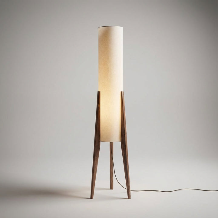 Home decor piece: Havenara modern Scandinavian wood floor lamp, creating cozy ambiance in any living room.