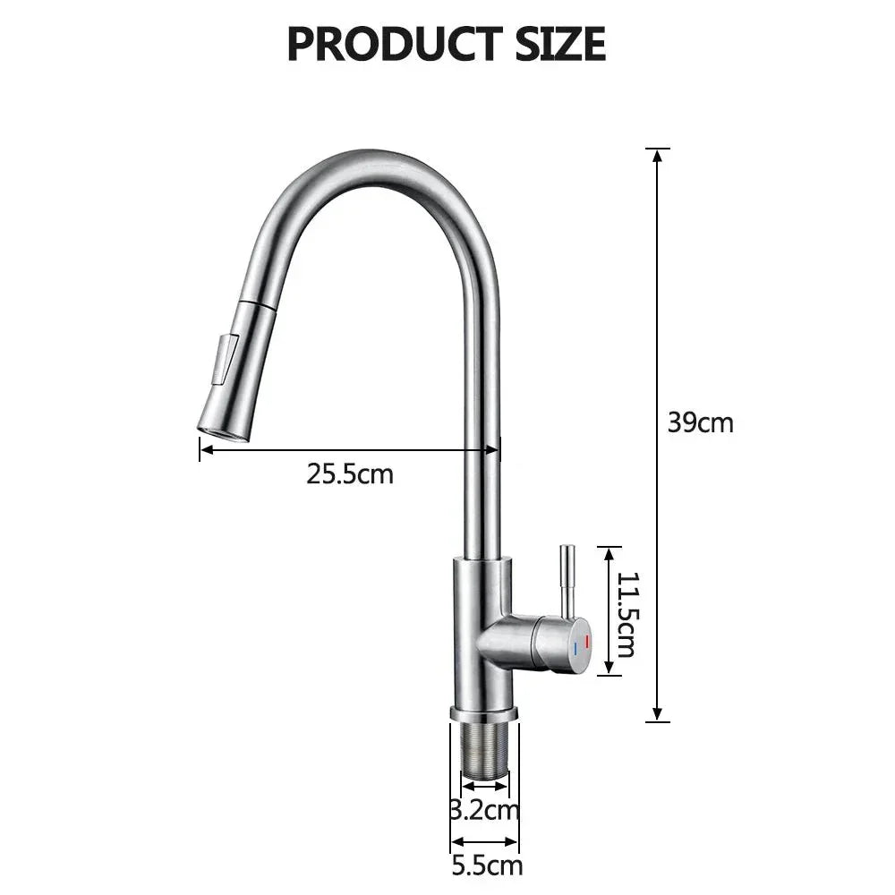 Sleek black smart sensor kitchen faucet with flexible pull-out sprayer, enhancing your kitchen sink.