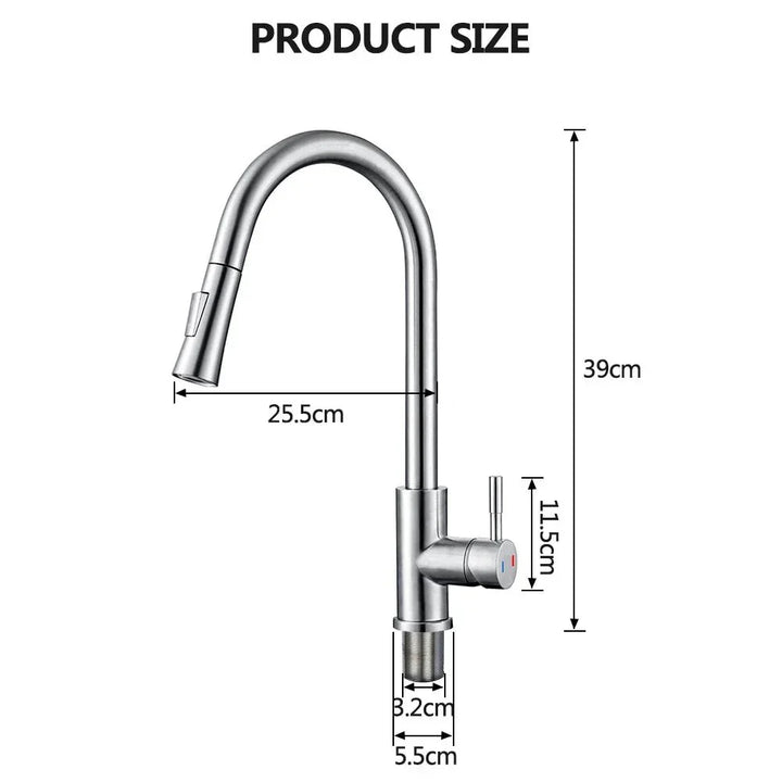 Sleek black smart sensor kitchen faucet with flexible pull-out sprayer, enhancing your kitchen sink.