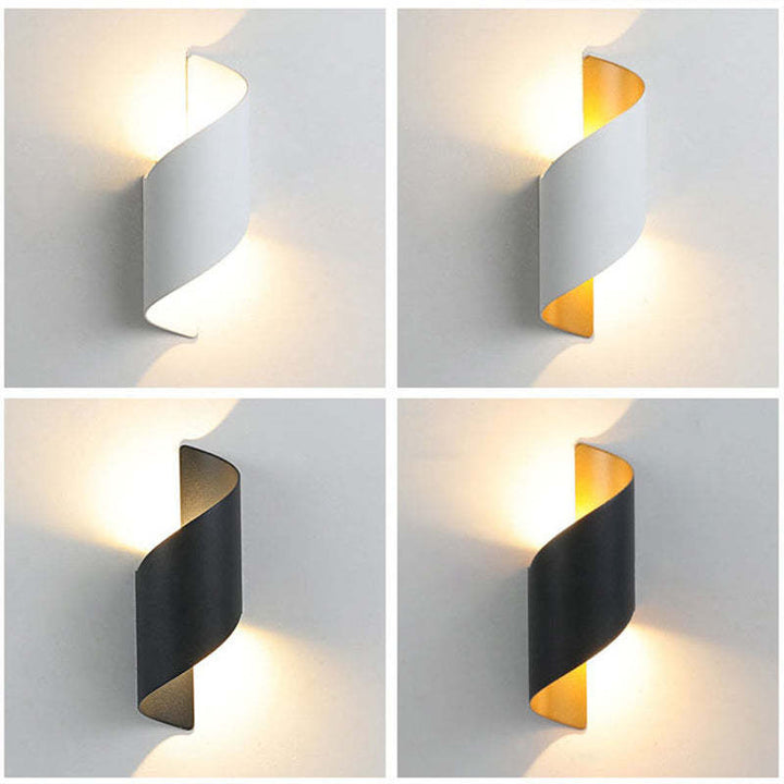 Bright, energy-saving Spiral LED Wall Light, a contemporary fixture for stylish homes.