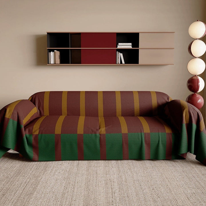New4 striped couch throw, designed for modern homes, safeguarding sofa from pets and spills.