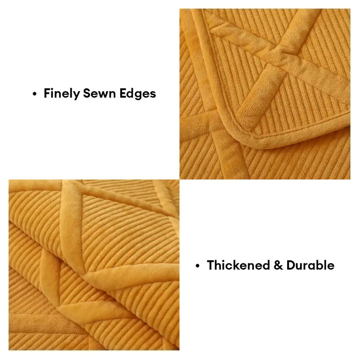 Easy clean velvety plush couch cover resisting pet fur, a perfect solution for pet owners