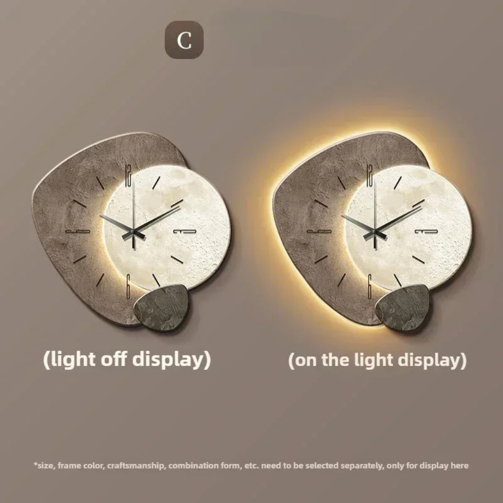 Elegant modern LED wall clock, silent operation ideal for bedroom or living room decor.