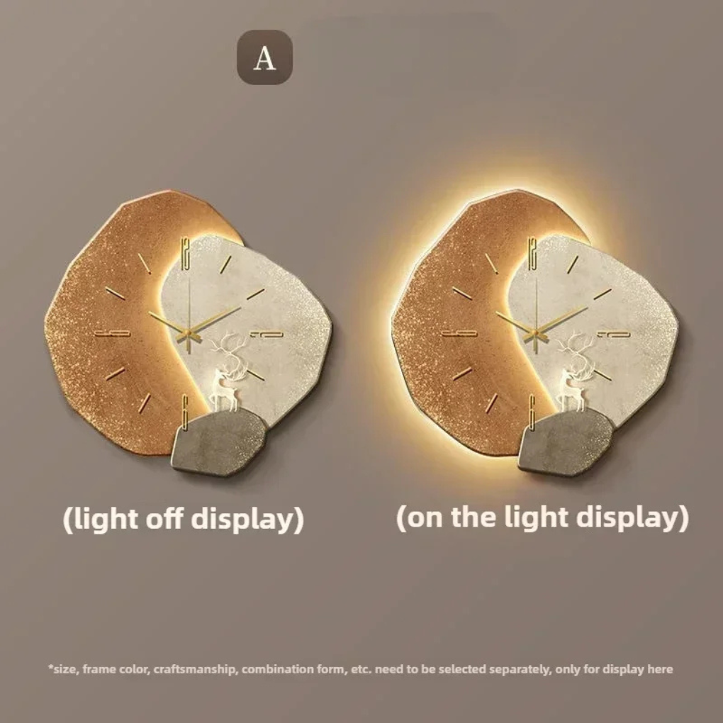 Modern LED wall clock with touch control, a stylish and functional decorative piece.
