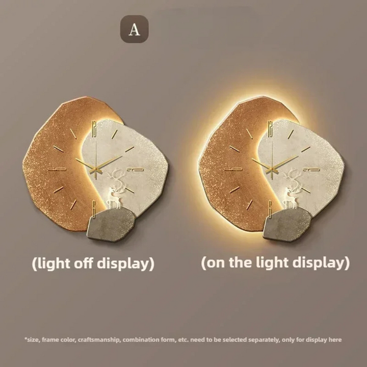 Modern LED wall clock with touch control, a stylish and functional decorative piece.