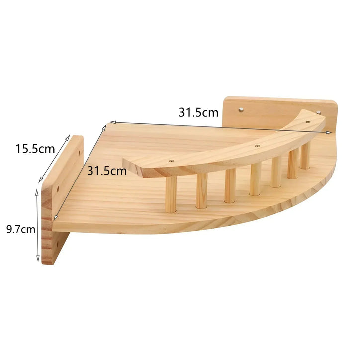 Modern pet supplies: Wall-mounted cat shelves with scratching surfaces, perfect for indoor cat enrichment.