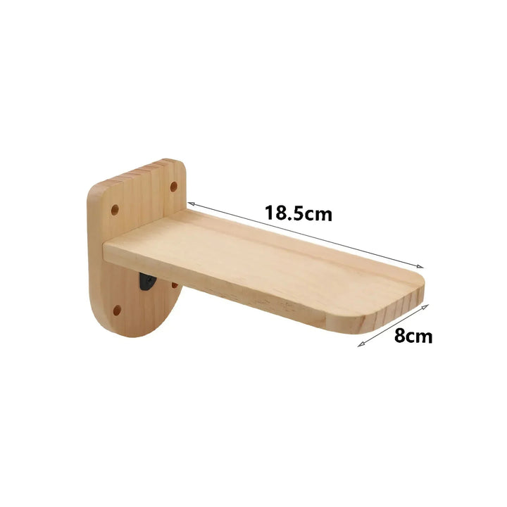 Expandable wall-mounted cat climbing set with soft resting platforms and robust sisal scratching elements.