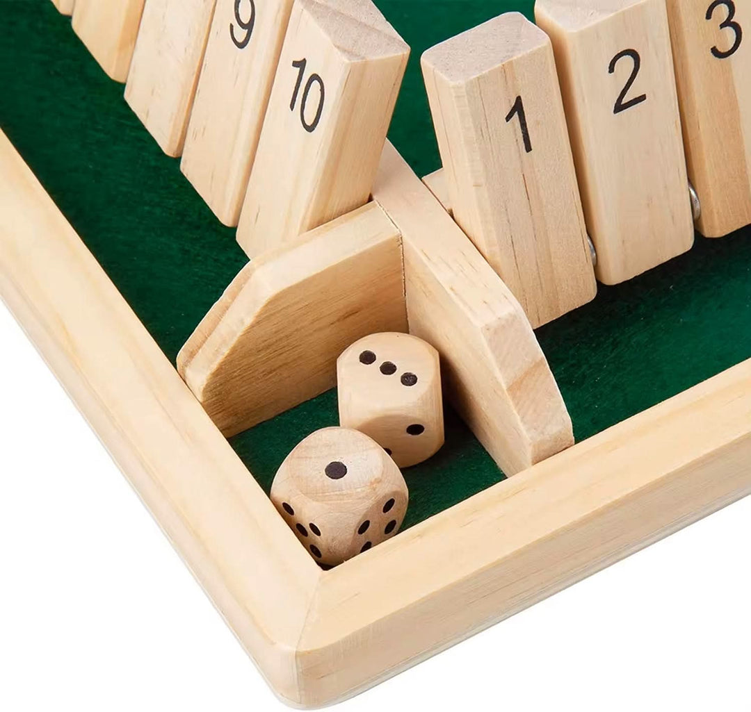 Kids' wooden dice game. Montessori educational toy improving number recognition, math skills, concentration & logic.