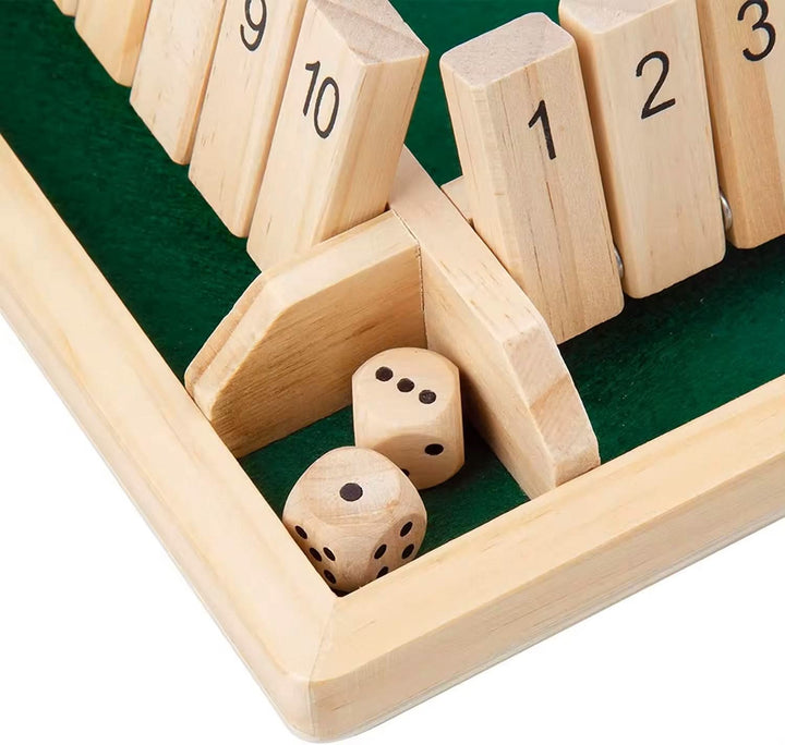 Kids' wooden dice game. Montessori educational toy improving number recognition, math skills, concentration & logic.