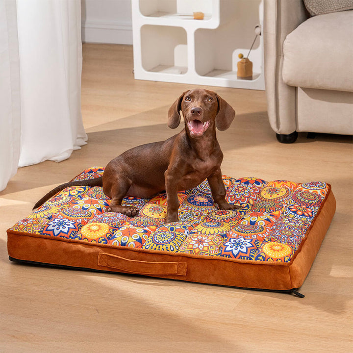 Pet-friendly Moroccan orthopedic dog bed, thick cushion for maximum comfort, durable and washable