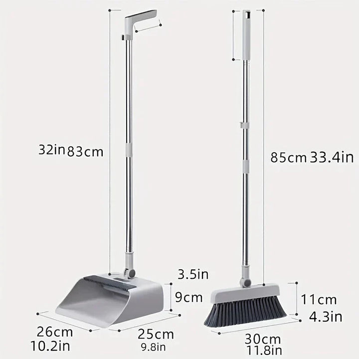 All-in-one broom dustpan set, a practical and efficient cleaning tool for any home.