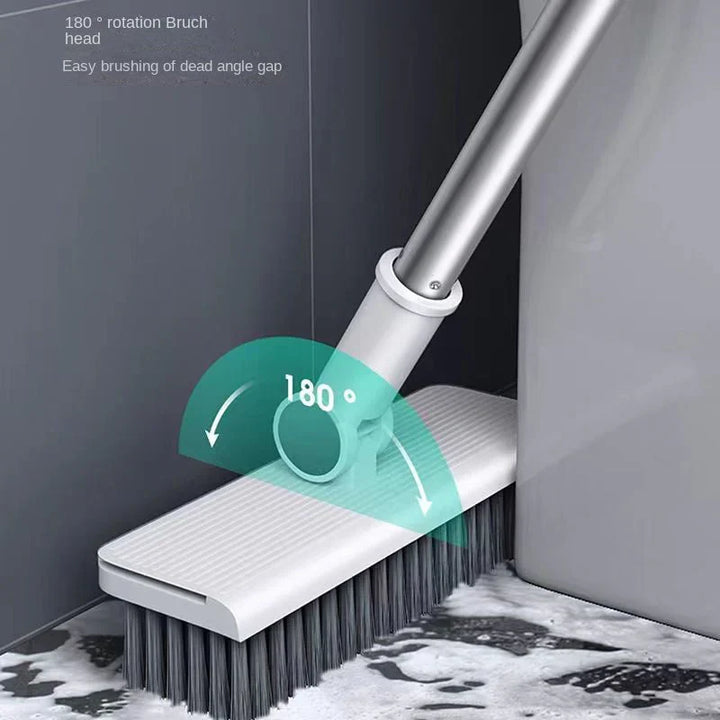 Long handle broom and dustpan set designed for comfortable, back-saving home cleaning.