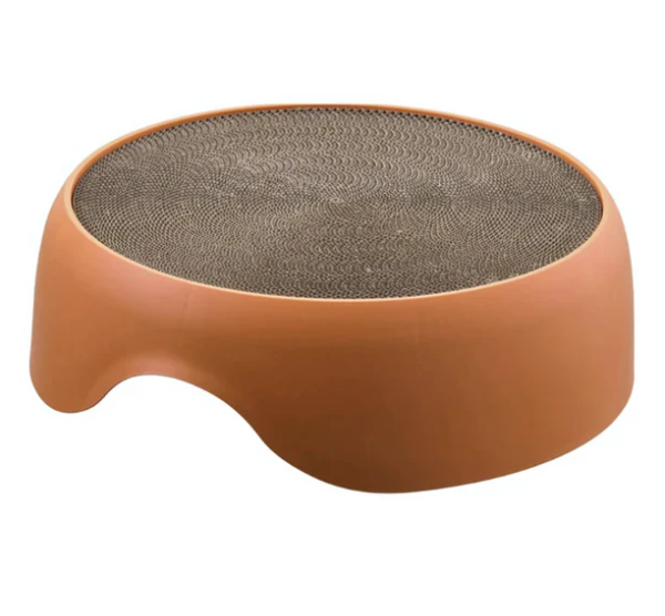 Close-up of the scratching surface texture on a pet furniture cat bed, designed for optimal claw care