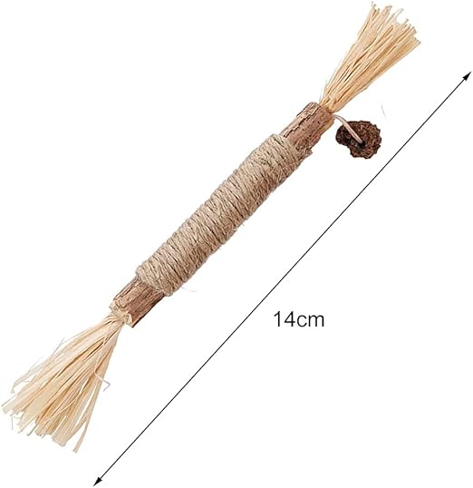 A cat toy that doubles as a natural dental stick, keeping feline teeth clean and promoting fresh breath