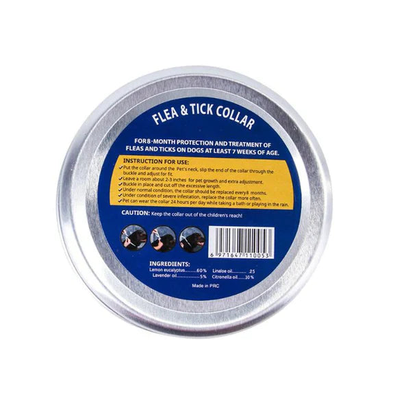 Natural pet collar for flea & tick control, waterproof protection for cats