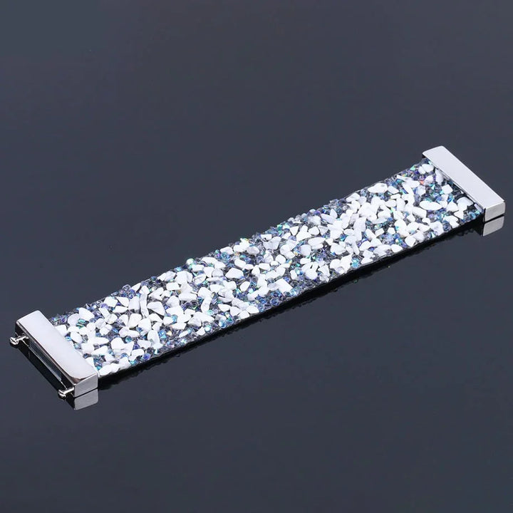 Fashionable unisex natural stone gemstone & leather bracelet, a versatile accessory.