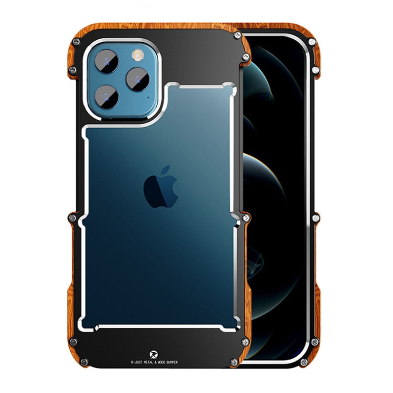 Durable wooden iPhone case provides shockproof protection & a natural aesthetic for your device.