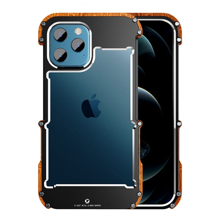 Durable wooden iPhone case provides shockproof protection & a natural aesthetic for your device.