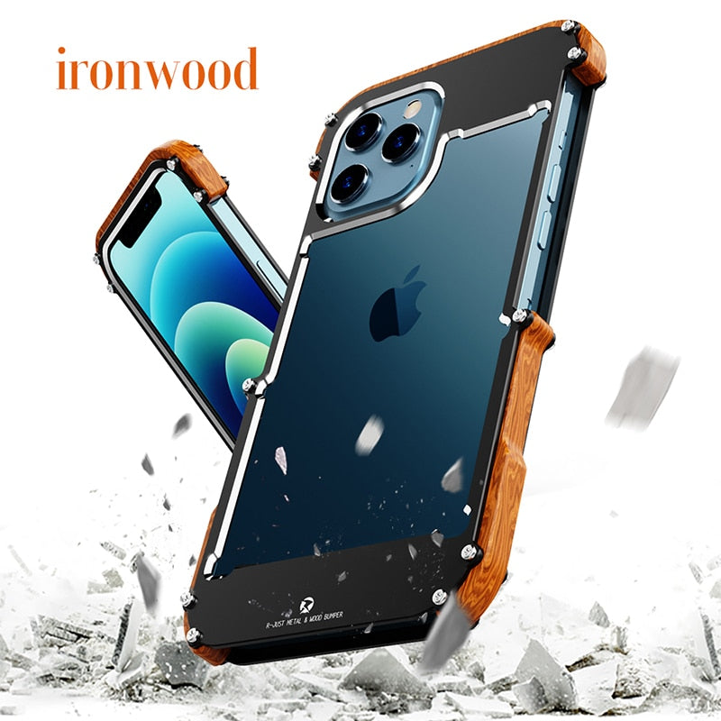 Authentic natural wood iPhone case, enhancing phone style with durable, eco-friendly protection.
