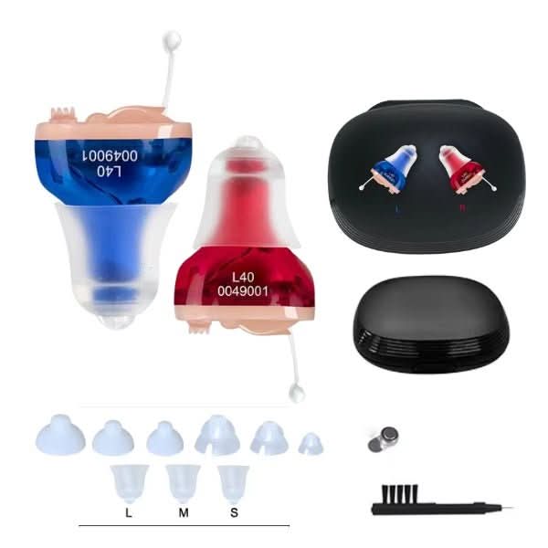 Modern, rechargeable in-ear hearing aids for nearly undetectable sound clarity & advanced audio enhancement.