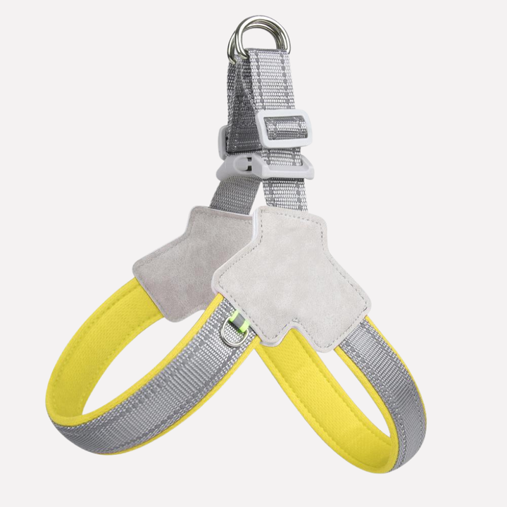 Durable pet dog harness, great for walking and travel, ensuring comfort and no-pull safety.