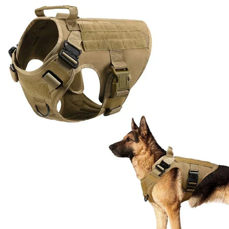 Side view of green No-Pull Dog Harness Vest, highlighting comfortable fit for outdoor dog activities.