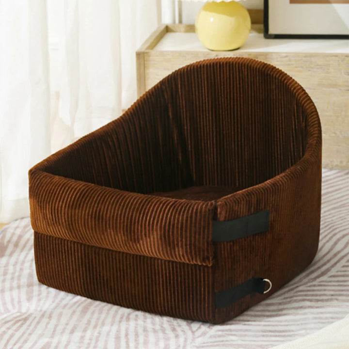 Dog car crate with secure latch, perfect for pet safety and travel