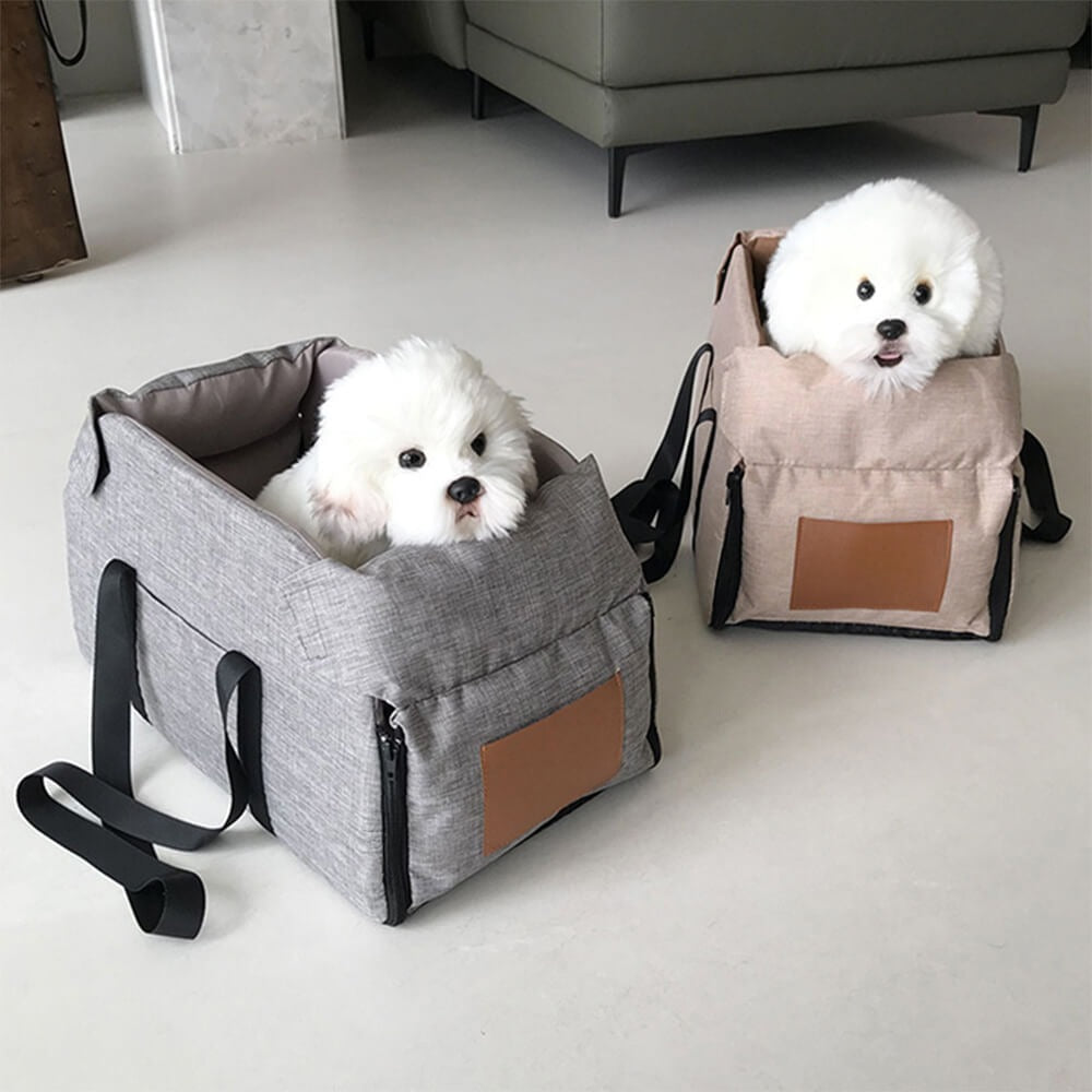 New4 pet car seat bed, oxford fabric, keeps pets secure during car travel, detachable.