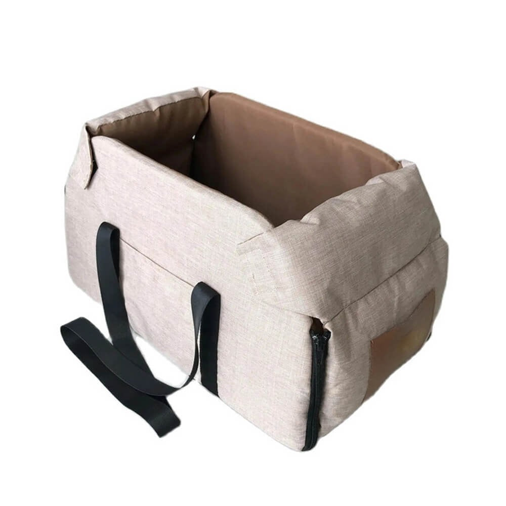 Travel-safe pet car seat bed, detachable & non-slip, perfect for cats & small dogs.