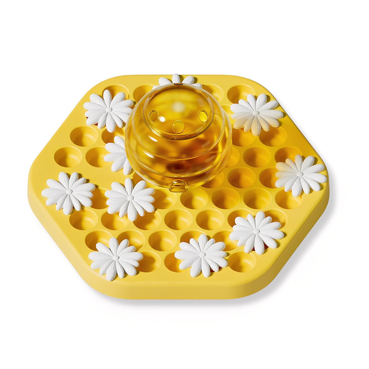 Empty non-slip slow feeder dog bowl, ready for healthy eating and mental stimulation
