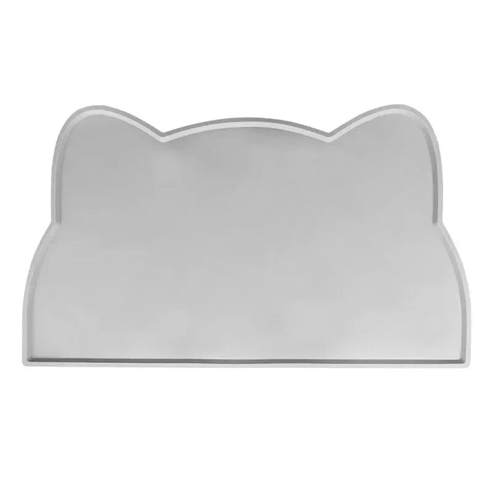 Clean non-slip silicone pet mat designed for dog bowls, preventing spills and mess