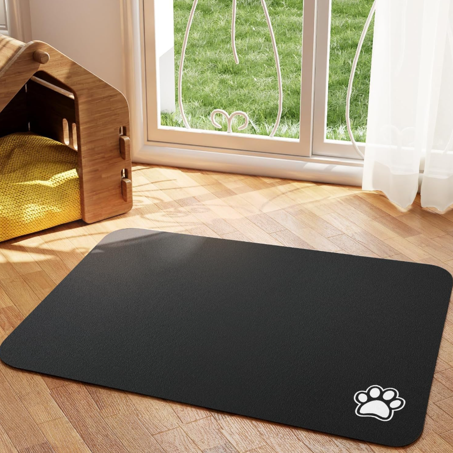 Non-slip silicone pet feeding mat, waterproof, easy clean, for dog or cat food bowls