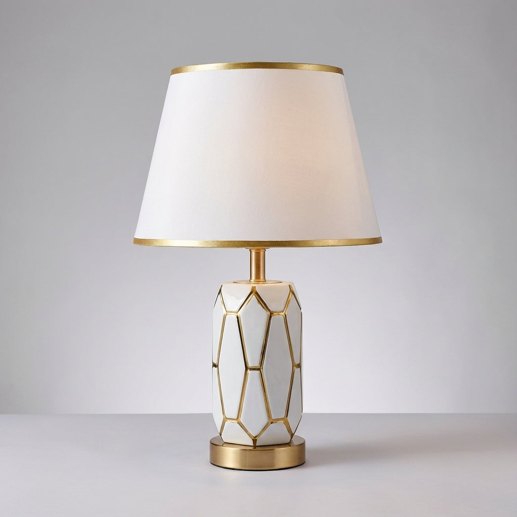 Elegant Nostalux ceramic table lamp, modern retro style, enhances living room or bedroom decor with ambient light.