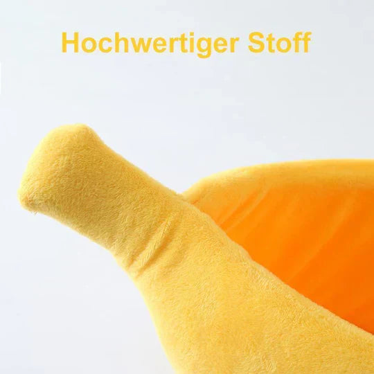  Cozy banana pet bed, vibrant yellow, soft fabric for cats & puppies, unique pet furniture