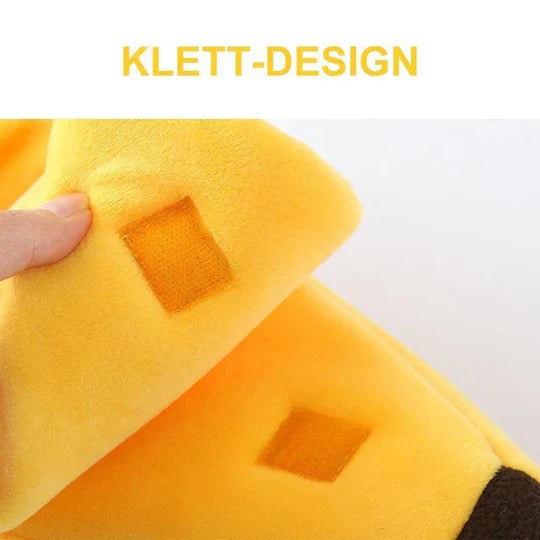 Washable banana pet bed for small animals, playful design, provides warmth & comfort