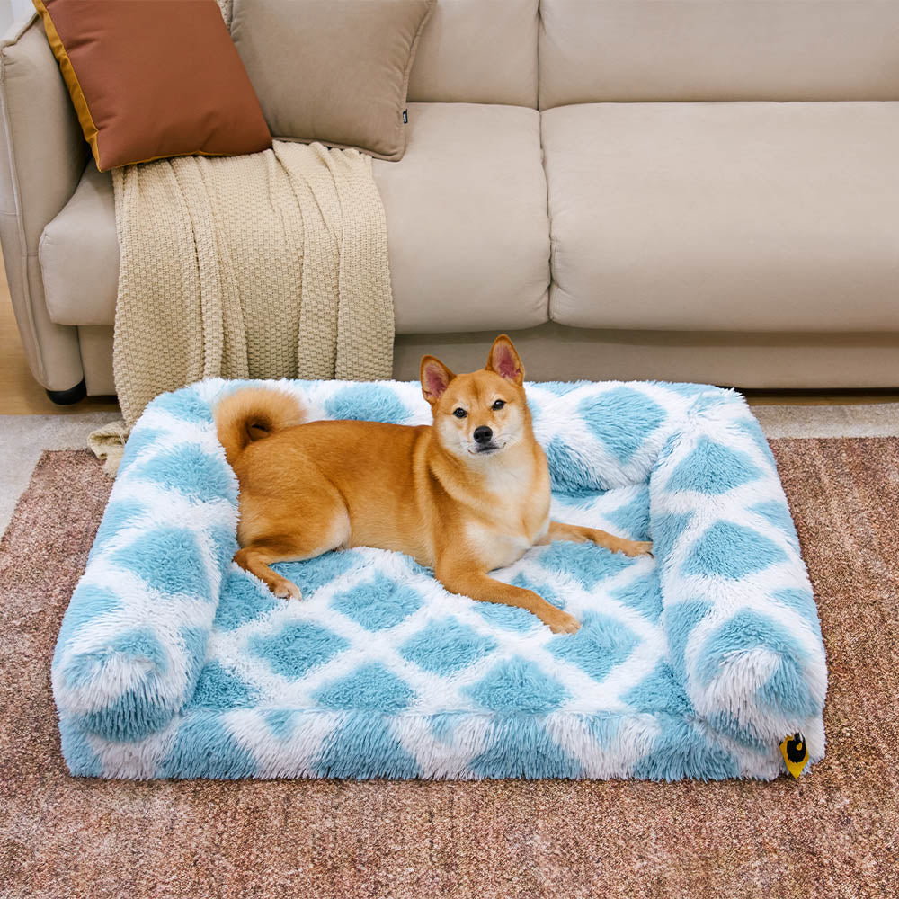 Premium orthopedic dog bed, bolster style, suitable for all dog sizes