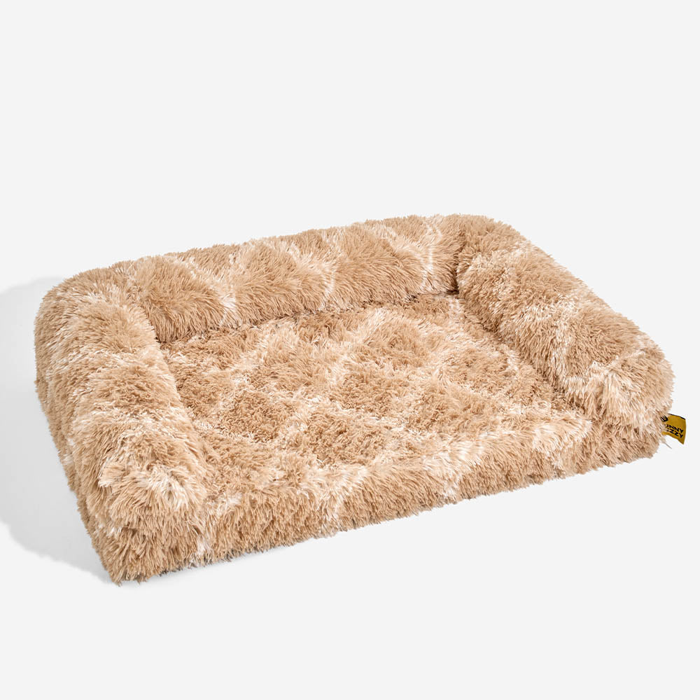 Modern orthopedic bolster dog bed, removable cover, for any home decor