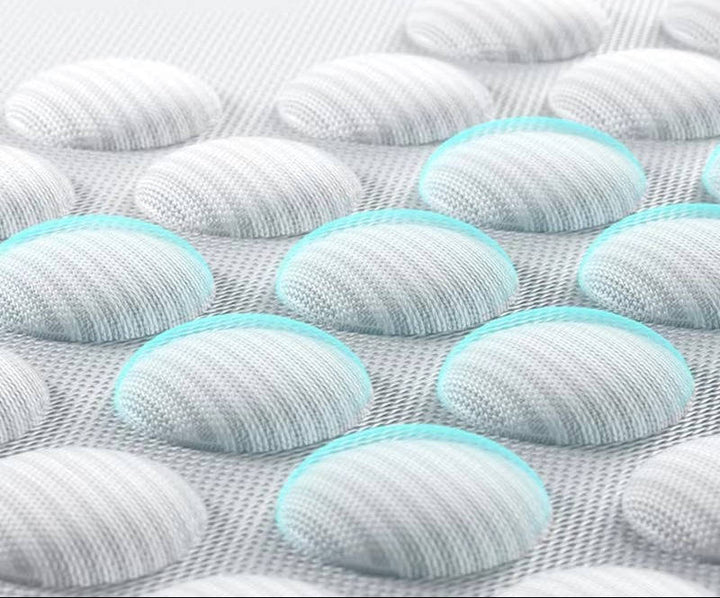 Breathable orthopedic dog bed in a living room setting, showcasing its cooling pet mat and supportive design.
